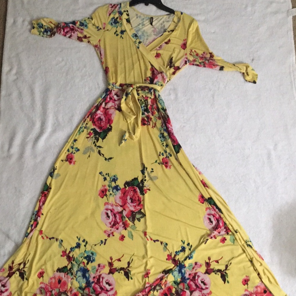 Floral wrap dress